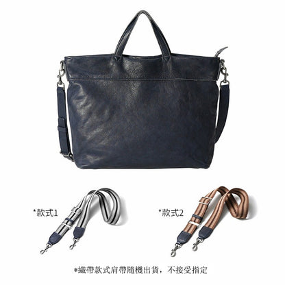 Li Ji | Original handmade genuine leather | Washed craftsmanship and relaxed retro shoulder bag No. 056633 