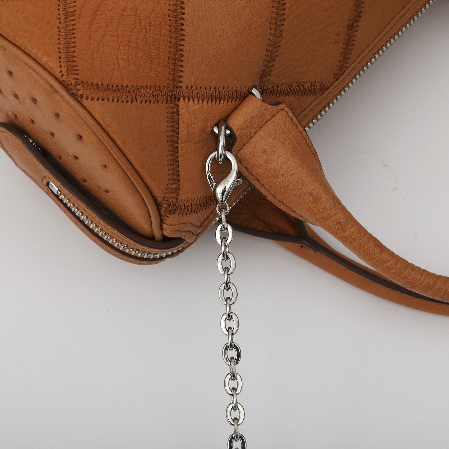 李記 | 原創手工真皮 | 鴕鳥皮う菱格円筒包3599T號