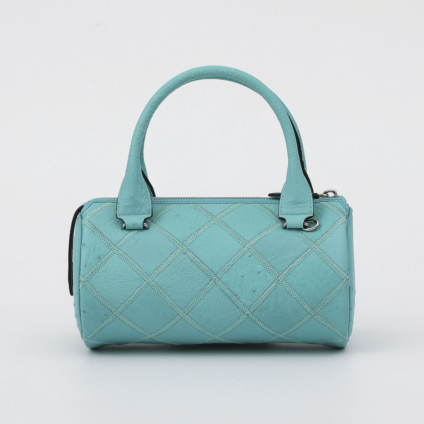 李記 | 原創手工真皮 | 鴕鳥皮う菱格円筒包3599T號