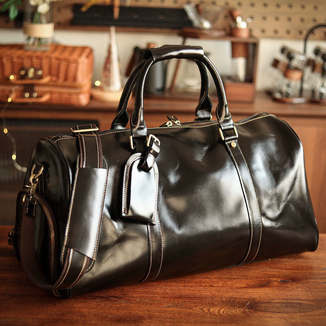 李記 | 原創手工真皮 | 超高性價比の戶外差旅旅行包38593號