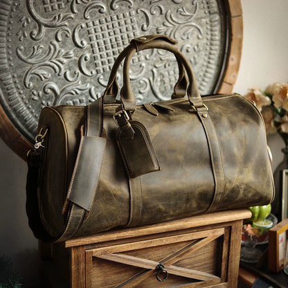 李記 | 原創手工真皮 | 超高性價比の戶外差旅旅行包38593號