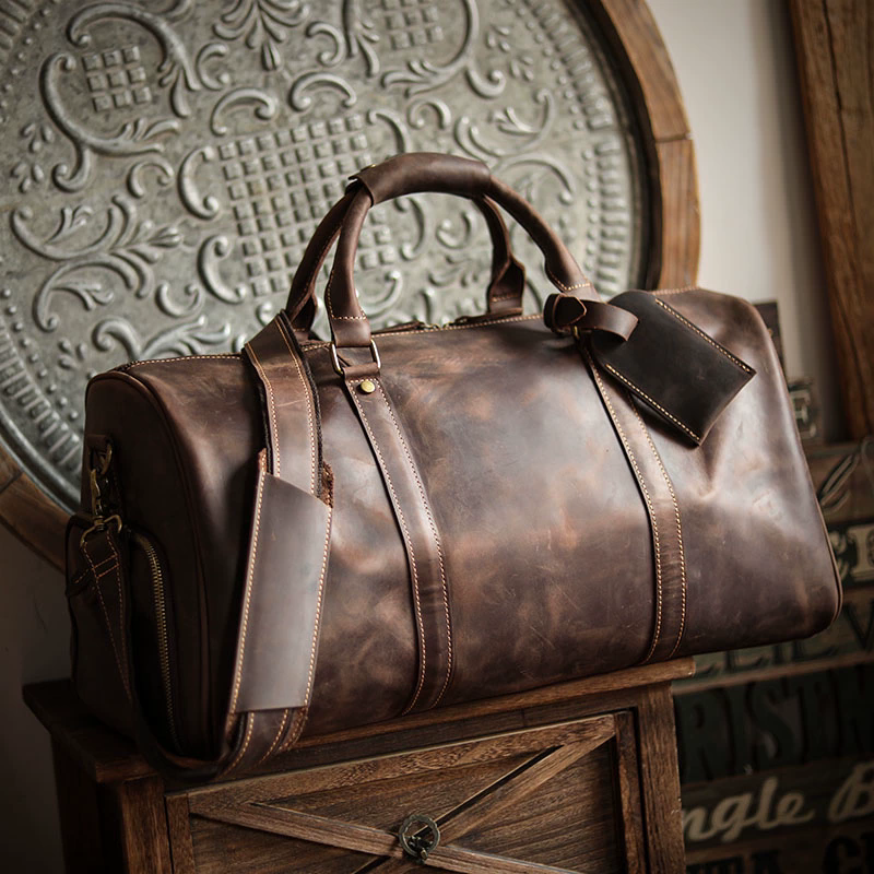 李記 | 原創手工真皮 | 超高性價比の戶外差旅旅行包38593號