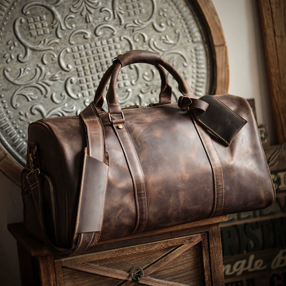 李記 | 原創手工真皮 | 超高性價比の戶外差旅旅行包38593號