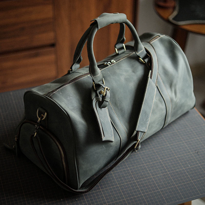 李記 | 原創手工真皮 | 超高性價比の戶外差旅旅行包38593號