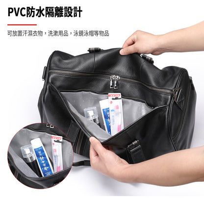 李記 | 原創真皮手工 | 實用大容量の健身差旅包4028號