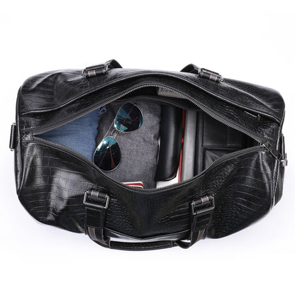 李記 | 原創真皮手工 | 帶獨立鞋倉の差旅健身包40928號