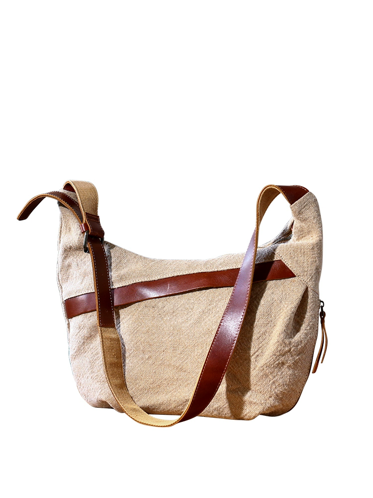 李記 | 原創手工真皮 | 棉麻慵懶風ッ帆布包47510號