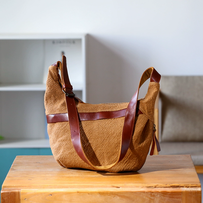 李記 | 原創手工真皮 | 棉麻慵懶風ッ帆布包47510號