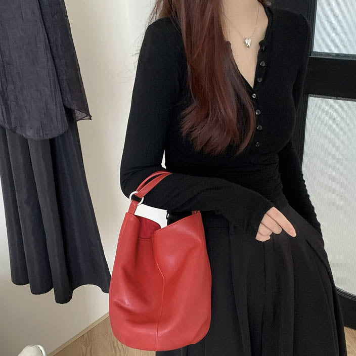 李記 | 原創手工真皮 | 慵懶風い優質質感バ手提包5060號