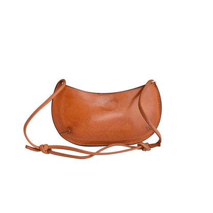 Li Ji | Original handmade leather | French minimalist underarm saddle bag No. 5302 
