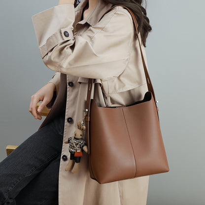 李記 | 原創手工真皮 | 扁桶型~厚實韌性大の水桶包5345號