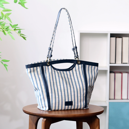 李記 | 原創手工真皮 | 日常通勤好看又好搭の帆布配牛皮包57107號