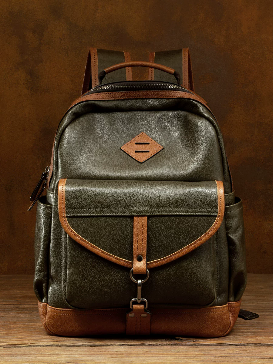 李記 | 原創手工真皮 | 背十年都不過時の經典款後背包5893號