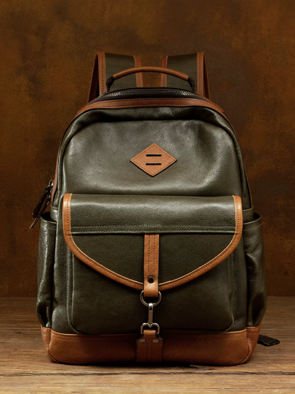 李記 | 原創手工真皮 | 背十年都不過時の經典款後背包5893號