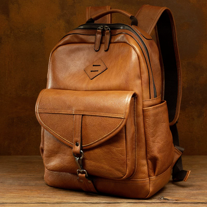 李記 | 原創手工真皮 | 背十年都不過時の經典款後背包5893號