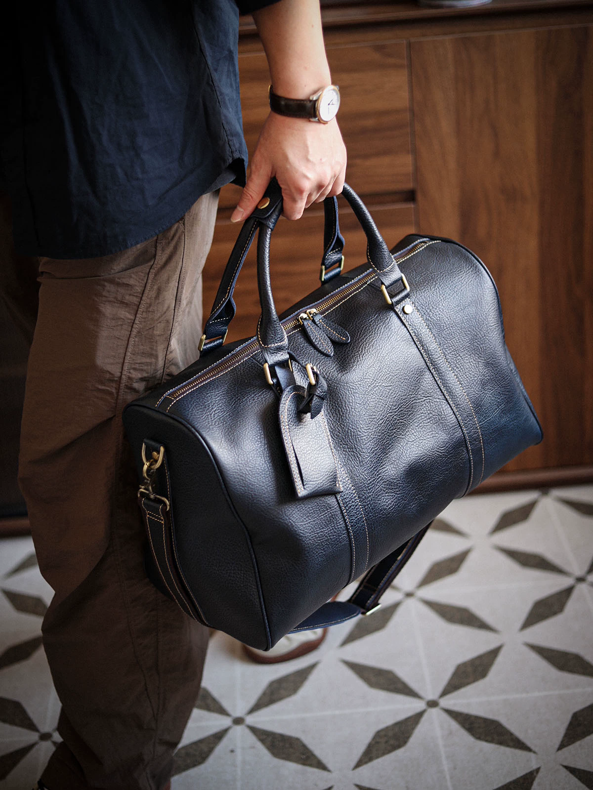 李記 | 原創手工真皮 | 折畳式収納、便攜實用の差旅包5L號