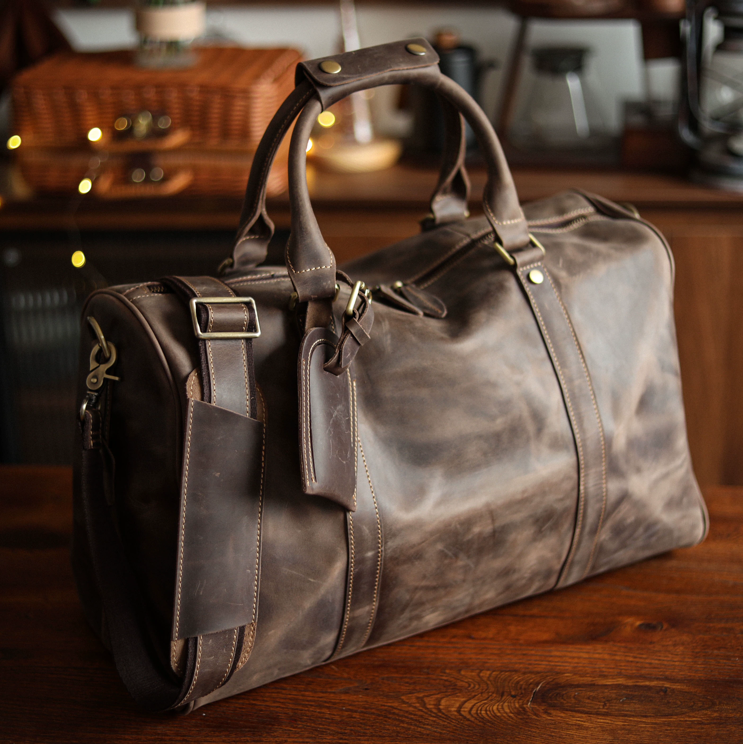 李記 | 原創手工真皮 | 折畳式収納、便攜實用の差旅包5L號