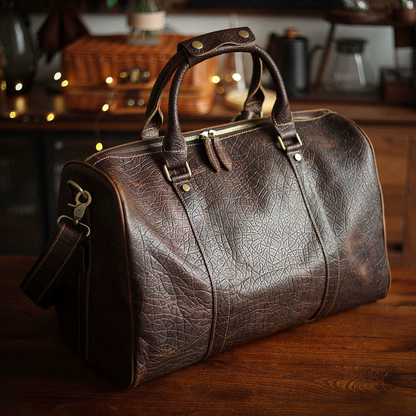 李記 | 原創手工真皮 | 折畳式収納、便攜實用の差旅包5L號