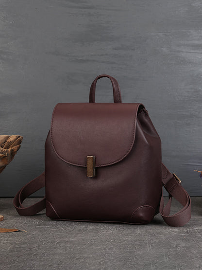 Li Ji | Original handmade genuine leather | Original leather simple travel backpack No. 6022 