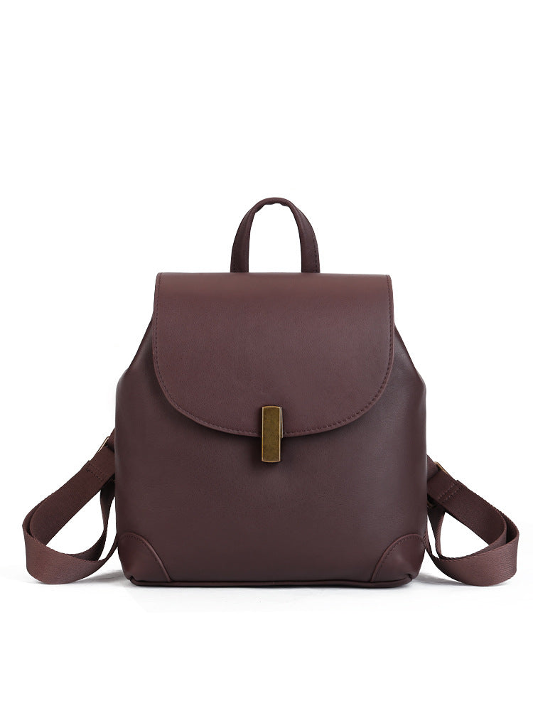 Li Ji | Original handmade genuine leather | Original leather simple travel backpack No. 6022 