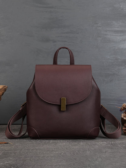 Li Ji | Original handmade genuine leather | Original leather simple travel backpack No. 6022 