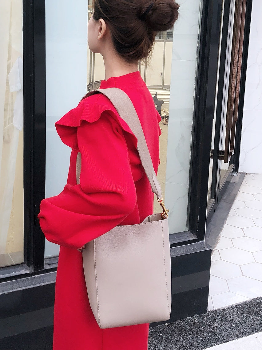 李記 | 原創手工真皮 | 簡約風格で寬肩帶い托特包6088號