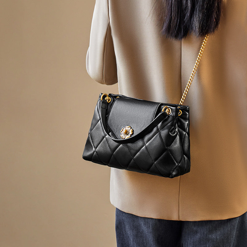 李記 | 原創手工真皮 | 気品セ質感の菱格鏈條包61242號