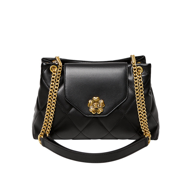 李記 | 原創手工真皮 | 気品セ質感の菱格鏈條包61242號