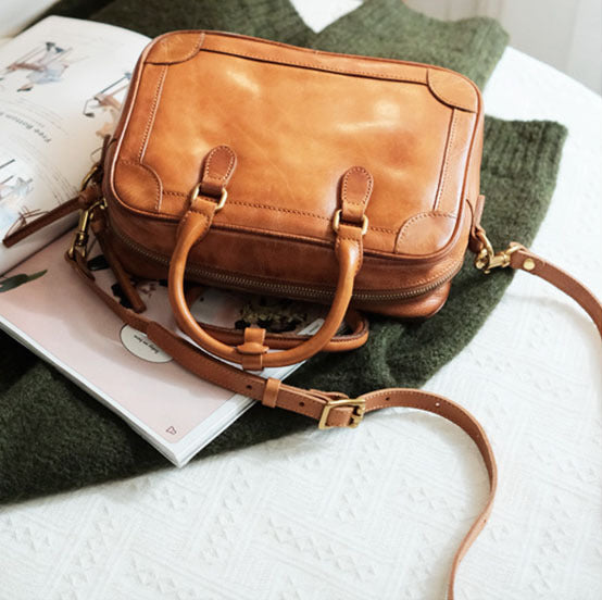 李記 | 原創手工真皮 | 日系い植鞣皮休閒斜唄包6160-D號