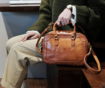 李記 | 原創手工真皮 | 日系い植鞣皮休閒斜唄包6160-D號