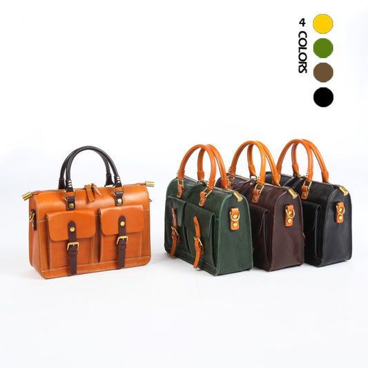 李記 | 原創手工真皮 | 多口袋ポケ透染ット車縫郵便包6231號