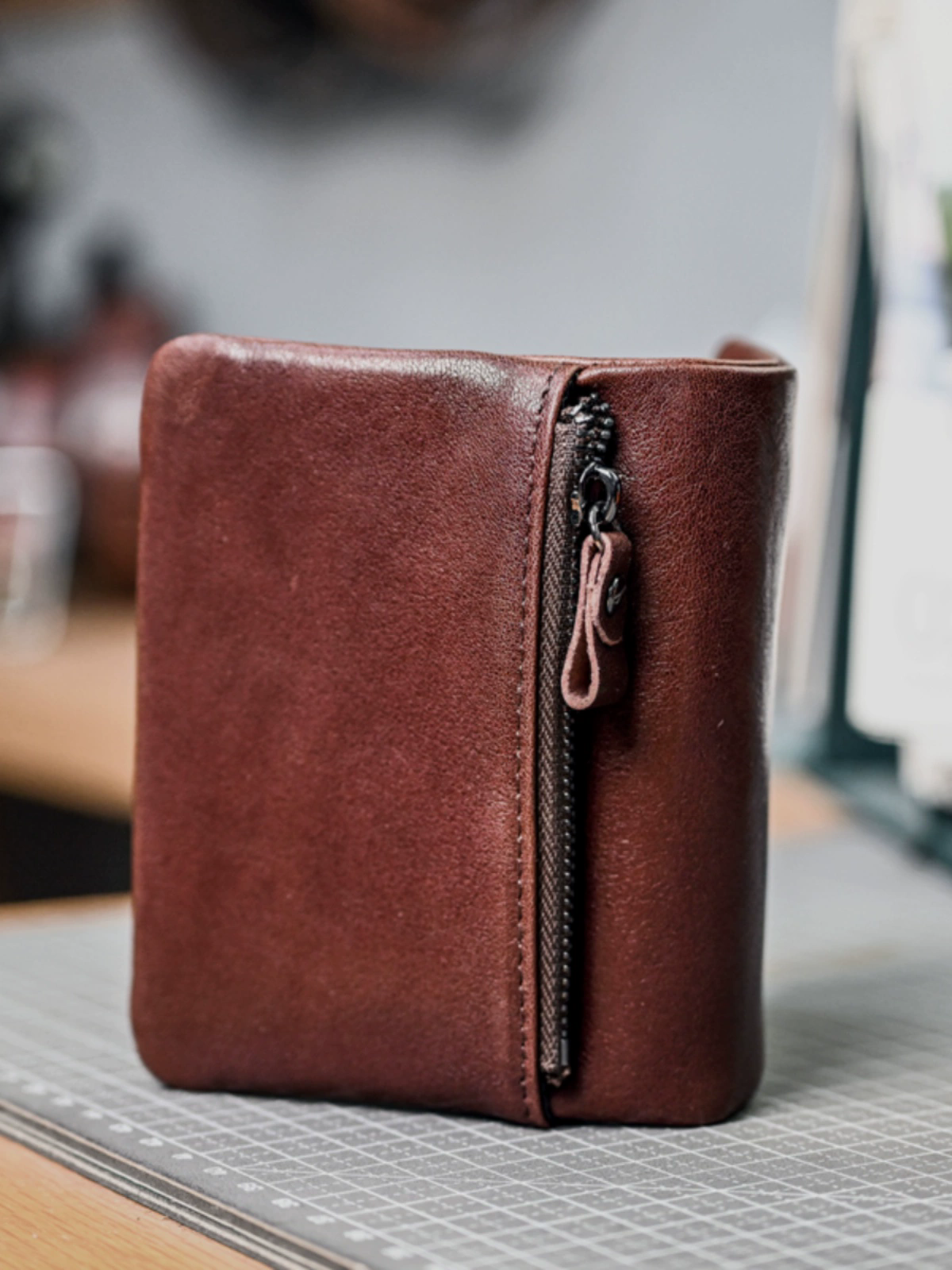 李記 | 原創手工真皮 | 兩折簡約の短款小錢包6325A號