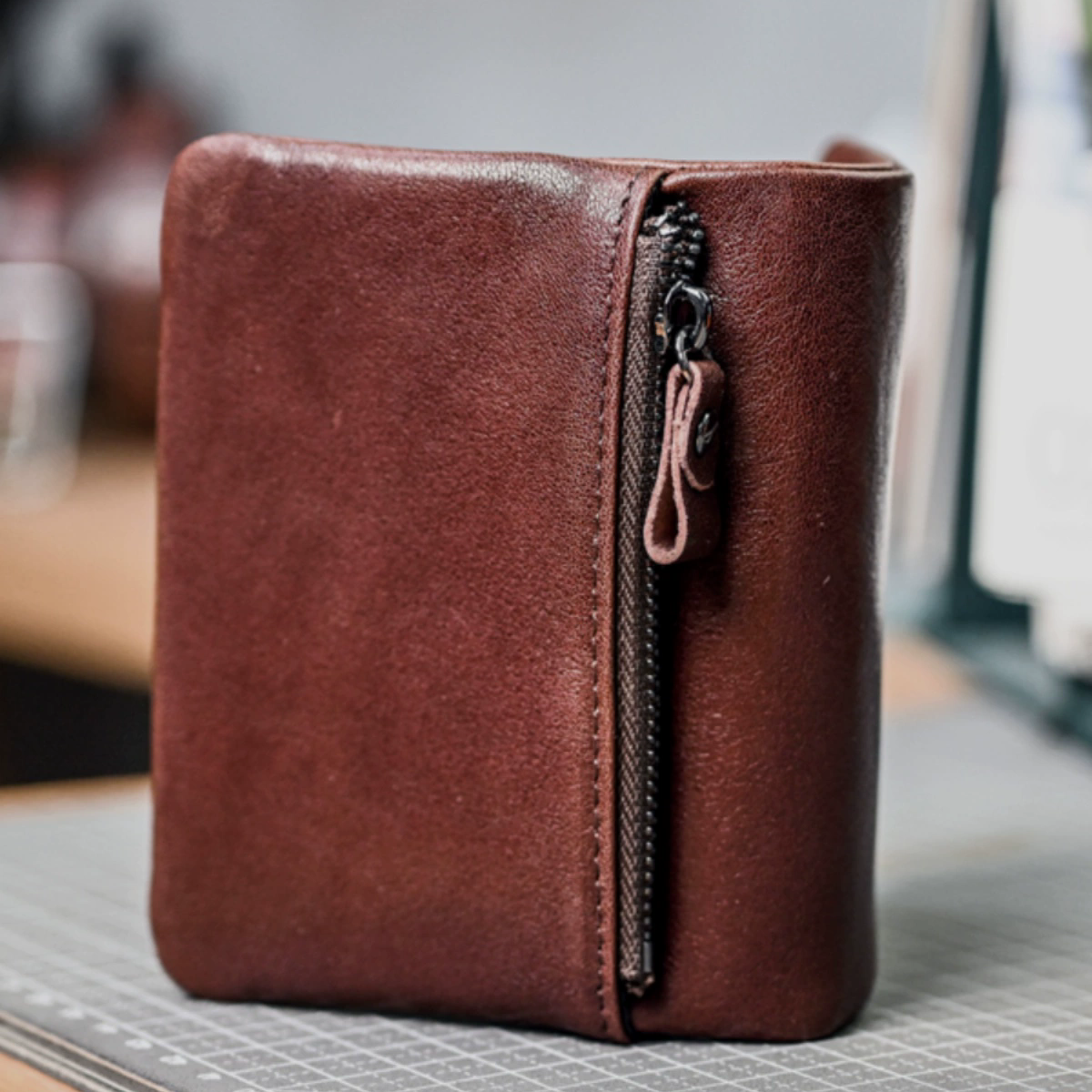 李記 | 原創手工真皮 | 兩折簡約の短款小錢包6325A號