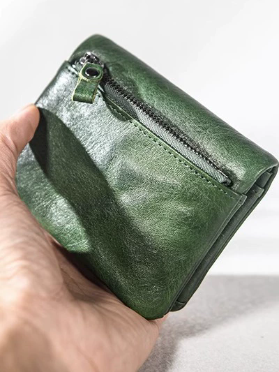 李記 | 原創手工真皮 | 兩折簡約の短款小錢包6325A號