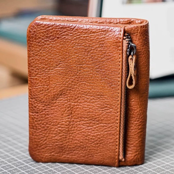 李記 | 原創手工真皮 | 兩折簡約の短款小錢包6325A號