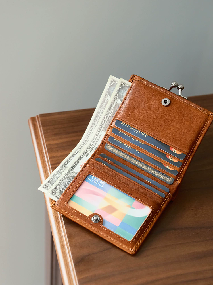 李記 | 原創手工真皮 | 多機能本革ゼロ財布6366E號