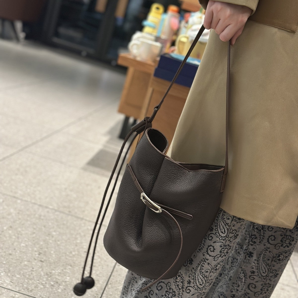 李記 | 原創手工真皮 | 簡約設計い水桶包6507-1號