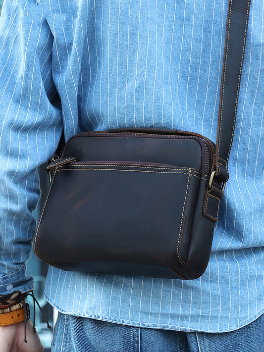 李記 | 原創手工真皮 | 耐荷重能力が強い單肩包6687號