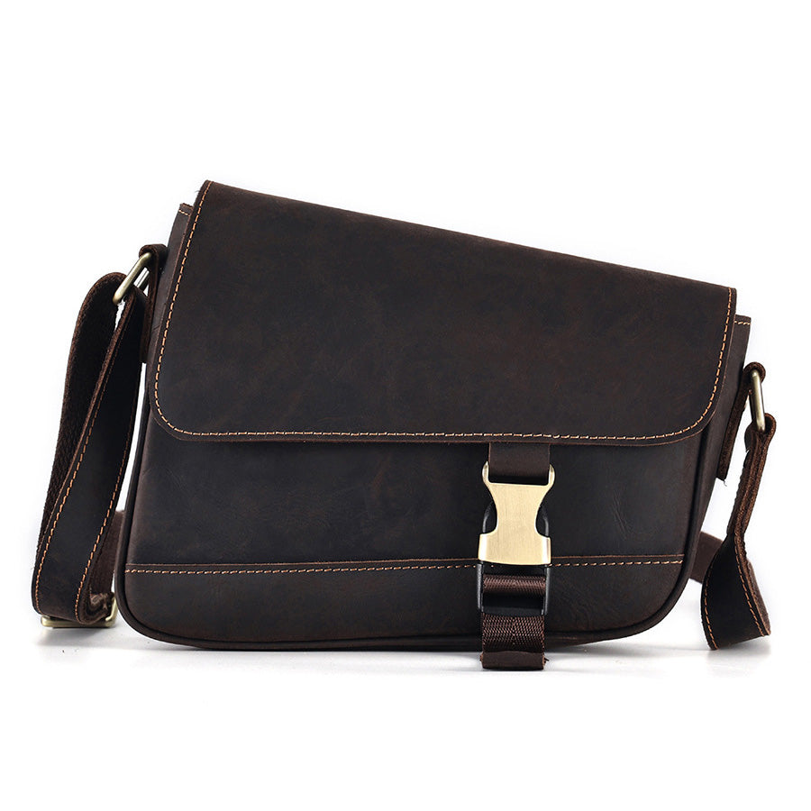 李記 | 原創手工真皮 | 第一層油蝋皮ラ休閒垮包6703號