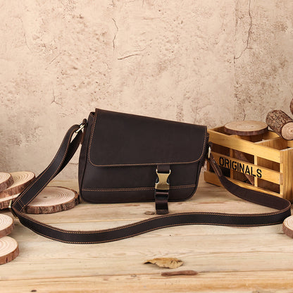 李記 | 原創手工真皮 | 第一層油蝋皮ラ休閒垮包6703號