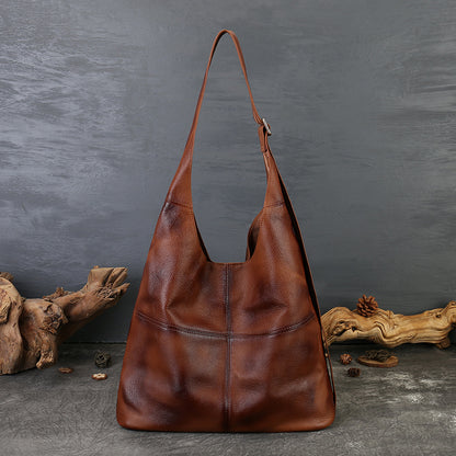 李記 | 原創手工真皮 | 個性寬肩帶い復古腋下包6731號