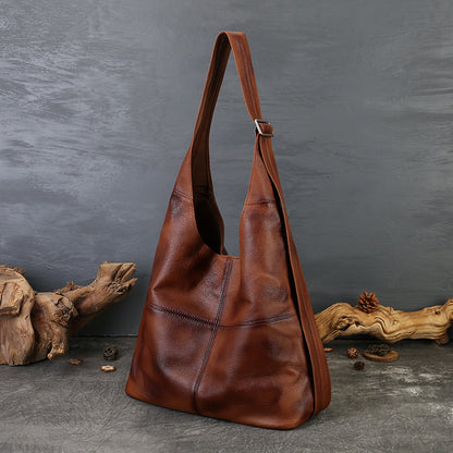 李記 | 原創手工真皮 | 個性寬肩帶い復古腋下包6731號