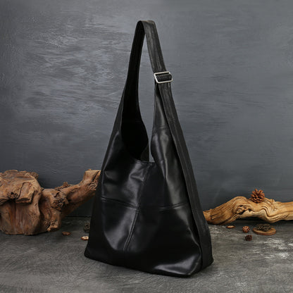 李記 | 原創手工真皮 | 個性寬肩帶い復古腋下包6731號