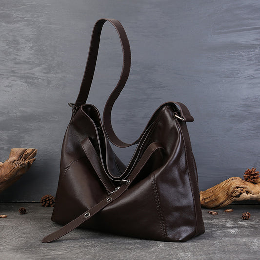 李記 | 原創手工真皮 | 慵懶で復古鎖扣斜唄包6811號