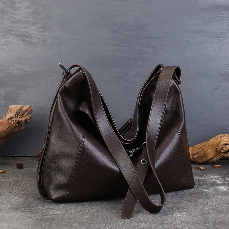 李記 | 原創手工真皮 | 慵懶で復古鎖扣斜唄包6811號