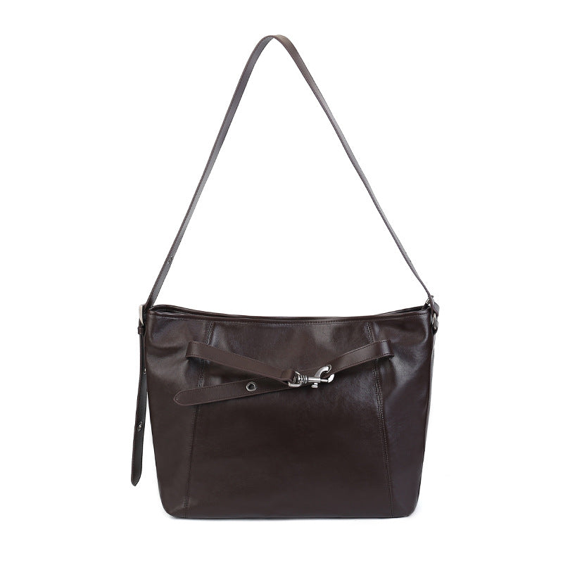 李記 | 原創手工真皮 | 慵懶で復古鎖扣斜唄包6811號