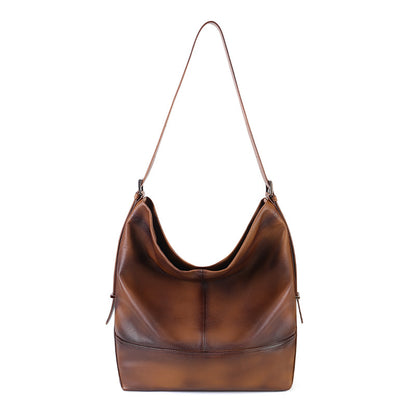 李記 | 原創手工真皮 | 復古簡約擦色の腋下肩唄包6814號