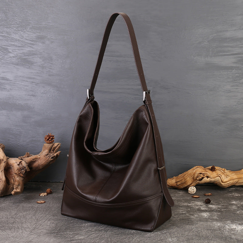 李記 | 原創手工真皮 | 復古簡約擦色の腋下肩唄包6814號