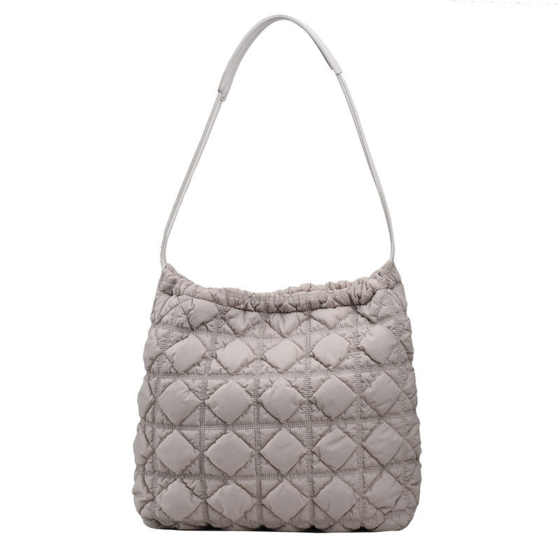 李記 | 原創手工真皮 | 韓国風い菱格子ハ気質托特包6816號