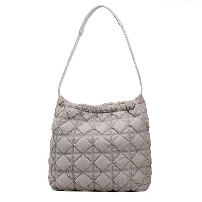 李記 | 原創手工真皮 | 韓国風い菱格子ハ気質托特包6816號